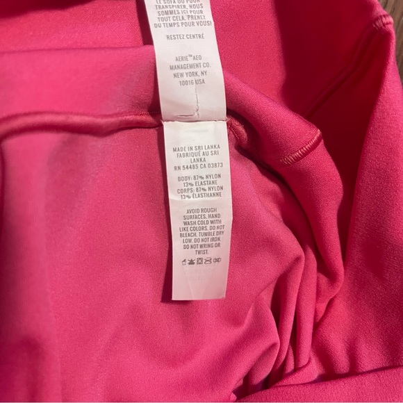 Aerie Leggings Women's Size Medium Pink High Waisted Crossover‎ Flare Pant - Picture 8 of 8